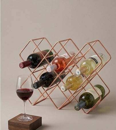 Rose Gold Wine Rack