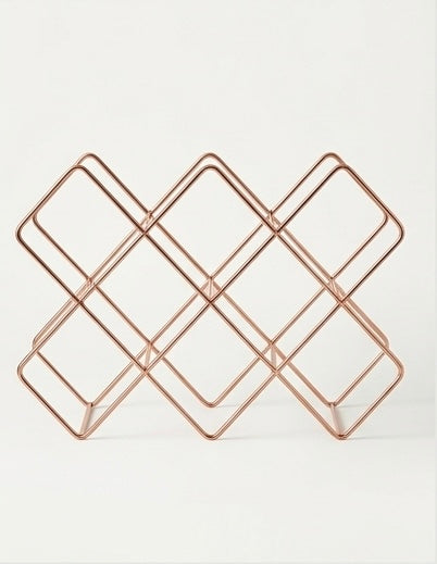 Rose Gold Wine Rack