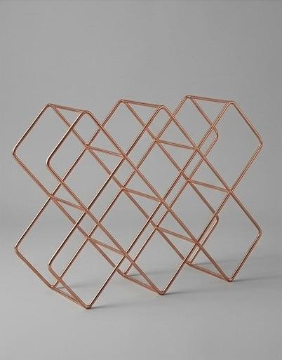 Rose Gold Wine Rack