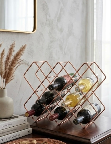 Rose Gold Wine Rack