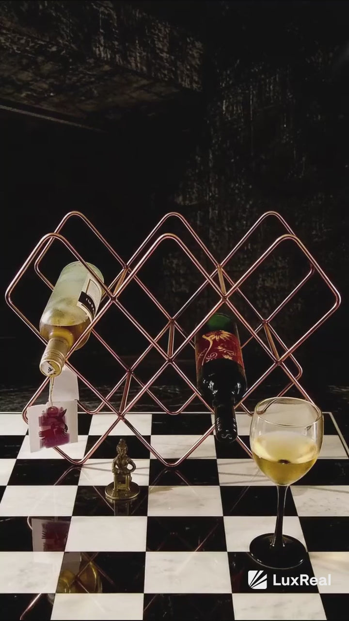 Rose Gold Wine Rack
