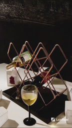 Rose Gold Wine Rack