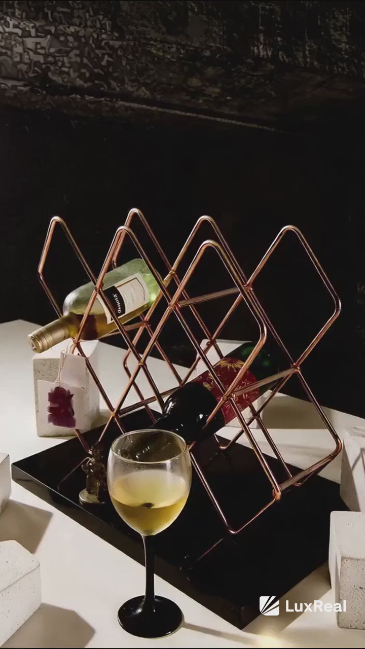Rose Gold Wine Rack